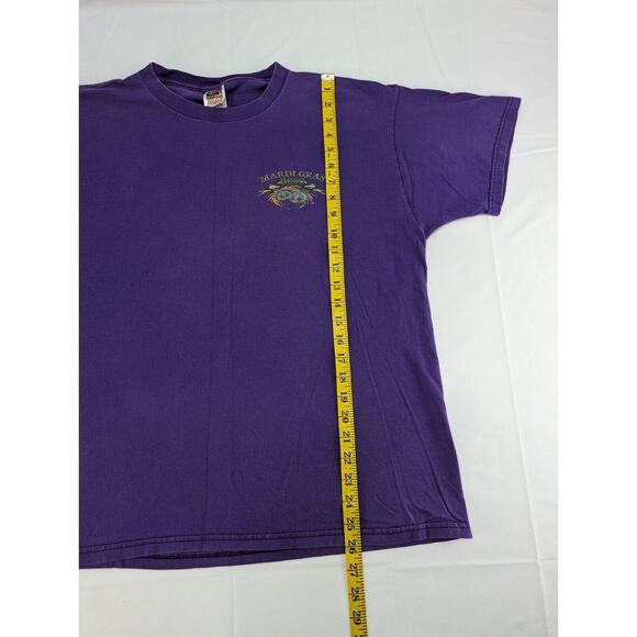 Vtg 2000 Mardis Gras Graphic T Shirt Size XL Purple Heineken Amstel Light - Picture 8 of 14